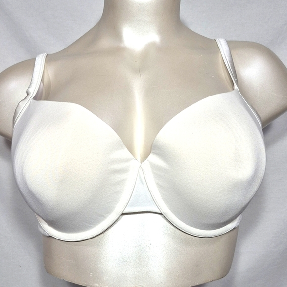 46DD Cacique 92% Cotton Lightly Lined Full Coverage Underwire Bra White - Picture 1 of 5